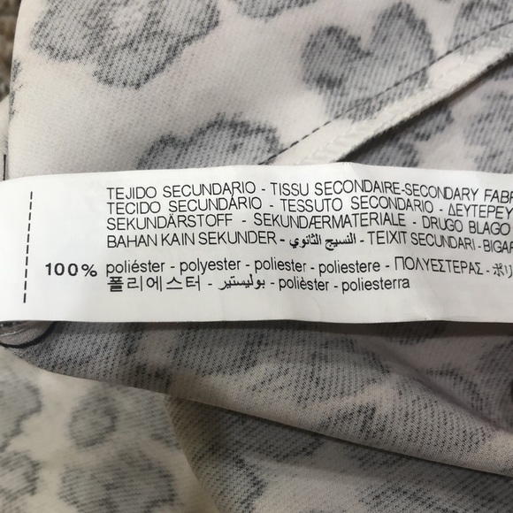 Zara Blouse Size Small Leopard Animal Print Bow Tie Front Peplum Tan Black - Picture 6 of 8